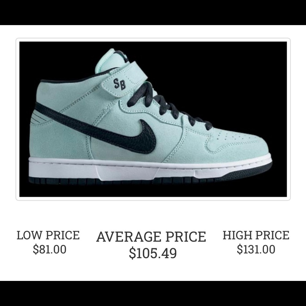 Nike Shoes SB Dunk Mid- Ice Green size 7 women’s